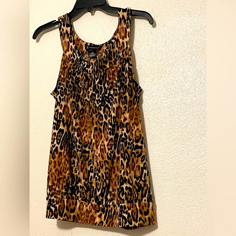 New w/o tags INC Leopard Animal Design Women’s Sleeveless Top sz XL